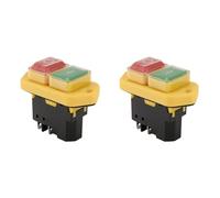 Kueohse 2X YH02-A Interruptor Electromagnético 220V 15A 5PIN Botón de para Equipo de Máquina Herramienta Panel Impermeable