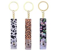 Kueohse 3 Clips para Tarjetas Bancarias, AcríLico con Extractor de Tarjetas Sin Contacto para Cajeros AutomáTicos con Extractor de Tarjetas para NiñAs con UñAs Largas