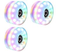 Kueohse 3 Pieza de Ruedas para Patines de Ruedas de 58 mm X 32 Mm, Patines de Cuatro Ruedas Luminosos, Ruedas Iluminadas de Colores.