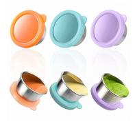 Kueohse 3 Recipientes de Aderezo para Ensaladas de 50 Ml para Llevar, Recipientes de Condimentos de Acero Inoxidable con Tapas de Silicona para Caja Bento