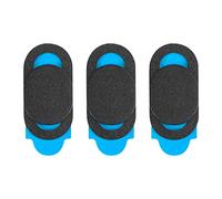 Kueohse 3 unidades de plástico para cámara de fotos, pegatinas para ordenador portátil, tableta, PC, móvil, antihacker, protección de la privacidad, color negro