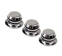 Kueohse 3 Unids Guitar Metal Top Hat Tone Tuning Perillas Para Guitarra Eléctrica Jazz Lp Chrome