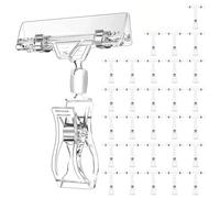 Kueohse 30 Clips para Carteles Portaetiquetas, Clips Giratorios de PláStico Transparente para Carteles, Clip para ExhibicióN de Carteles de MercancíA, Abrazadera para Etiquetas de Precios