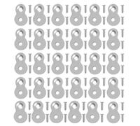 Kueohse 30 Sujetadores de Figura 8 con Tornillos, Sujetadores de Mesa Resistentes, Conectores de Acero de Calibre para Escritorio.