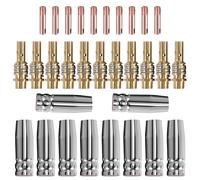 Kueohse 30 Unids 15AK Antorcha Consumibles para MáQuinas Antorcha MIG Puntas de las Boquillas de Gas Titular para MáQuina de Soldadura MIG