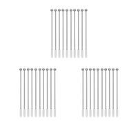Kueohse 30pzs Palillos de Swizzle Metal - de Cafecoctel de Mezcla de Acero Inoxidable para Jugo Vino de 7.5 Pulgadas, Paquete de 10 Piezas