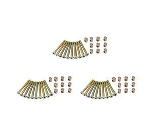 Kueohse 30X Perno Tornillo de Tapa de Cabeza de Enchufe Hexagonal Perno de Muebles con Rosca M 6 X 55 mm Tuercas de Barril Tuerca de Muebles Ranurada de