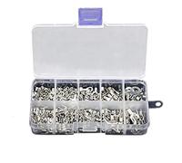 Kueohse 320 Uds 10 en 1 Terminales Anillo No Aislado Horquilla Tipo U Terminales de LatóN Kit Surtido Cable Conector de Alambre Pala de Crimpado