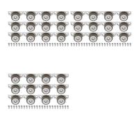 Kueohse 36 Ruedas para Muebles de 1,25 Pulgadas, Pequeñas, de Perfil Bajo, Rígidas, Silenciosas y Sin para Cajones.