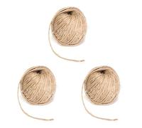 Kueohse 3piezas 3MM Cuerda de Arcilla de Grueso Marron Cordon de Yute para Artesania 50M