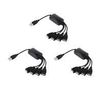 Kueohse 3X 1 Macho una 4 Hembra USB HUB Divisor Extender Cable USB 2.0 ExtensióN Cable de Datos Adaptador de Corriente Convertidor de Enchufe