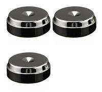 Kueohse 3X Altavoces de Acero Inoxidable con Patas de Púas y Base de Goma Antideslizante, Almohadilla Amortiguadora para una Claridad de Sonido Superior, 40 mm X 12 Mm.