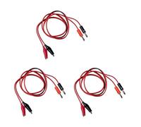 Kueohse 3X Cable de Prueba 90cm 3 Pies Clip de Cocodrilo A Enchufe de Banana