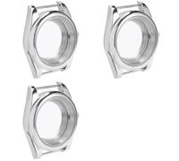 Kueohse 3X Caja de Acero Inoxidable Pulido de 39 mm, Cristal de Zafiro Compatible con Movimiento NH35/NH35A NH36/NH35A, Cubierta Trasera Transparente