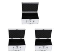 Kueohse 3X Caja de Herramientas de AleacióN de Aluminio Equipo de Seguridad PortáTil Caja de Instrumentos Caja de ExhibicióN Maleta Caja de Herramientas de Hardware 230X150X125Mm
