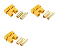 Kueohse 3X Conector Hembra AS150U-F de 2,0 mm con Conector Banana, Calibre 18 AWG, Antiignición, con Pin de Señal, para Batería de Litio, Resistente Al Agua.