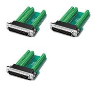 Kueohse 3X Conector Sin Soldadura HDB44, Industrial, 3, D-Sub, 44 Pines, Macho, Conector P, Adaptador de Placa de Terminales de Conexión, C