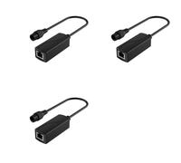 Kueohse 3X Convertidor PoE Gigabit Impermeable de 48 V A 24 V, Salida de Puerto RJ45 de 24 V/1 A, IEEE802.3af/At para Dispositivos Pasivos de 24 V.