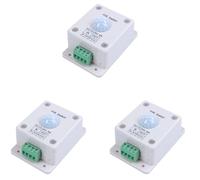 Kueohse 3X IluminacióN LED Sensor Activado por Movimiento Interruptor Control de Luz Pasiva de 12 Voltios CC