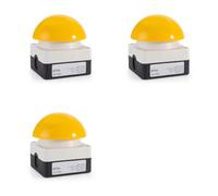 Kueohse 3X Interruptor de Pie/Mano IP65 EFAK, Pulsador de Parada de Emergencia con Cabezal Tipo, Autoblocante, Autorreinicio y Antichoque B.