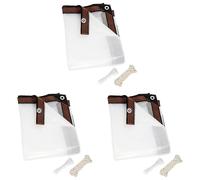 Kueohse 3X Lonas Impermeables Transparentes de 8X10 Pies, Cubierta Resistente una la Lluvia para JardíN Al Aire Libre, Lona de Vinilo Transparente con Ojales