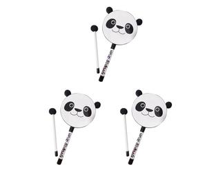 Kueohse 3X Orff Instruments Cartoon Cute Lollipop Drums 6 Pulgadas Accesorios de Baile Instrumentos de PercusióN Tambor de Mano Juguete de EducacióN Preescolar