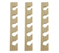 Kueohse 3X Percha de Madera para Gorra de Béisbol, Decoración del Hogar, Organizador de Madera Que Ahorra Espacio con Estante de Exhibición, Color Madera