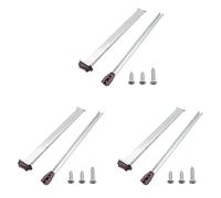 Kueohse 3X Reemplazo de Guías de Cajón de Metal para Cómodas y Mesitas de Noche, Kit de Rieles y Rieles para Cajones con Placa de Soporte de Metal