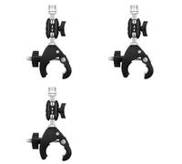 Kueohse 3X Soporte para Micrófono, Soporte Tipo Cangrejo con Cabezal Esférico Doble para Soporte de Micrófono, Soporte de Escritorio para Estantería de Tambor.