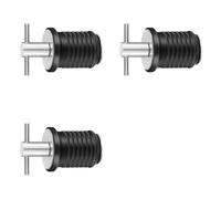 Kueohse 3X Tapón de Drenaje para Marino Tornillo con Manejar en T Tapón de Drenaje de Cubierta de Goma Ajustable, Plata 19MM