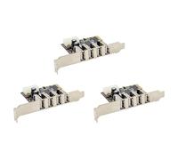 Kueohse 3X Tarjeta Convertidora PCI-e A 4 Puertos USB 2.0 Tarjeta Adaptadora PCIE USB2.0 el Conjunto de Chips MCS9990 Permite el Intercambio en Caliente de la Tarjeta Elevadora USB