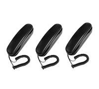 Kueohse 3X Teléfono de Pared con Cable, Teléfono PequeñO de Hotel, Adecuado para el Hogar/BañO/Escuela/Oficina, Teléfono de Pared Fijo, Negro