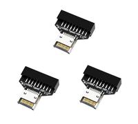 Kueohse 3X USB3.2 Tipo-e 20Pin A USB 19P Chasis Frontal USB Tipo A Tipo C Adaptador de Extensión para la Placa Base de Escritorio