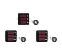Kueohse 3X VoltíMetro AmperíMetro de CA Pantallas Medidor de Frecuencia de Voltaje de Corriente AC50-500V AC0-120A 10-99.9Hz