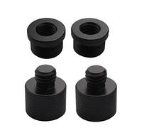 Kueohse 4 adaptadores de rosca de micrófono 5/8 hembra a 3/8 macho y 3/8 hembra a 5/8 macho adaptador de rosca para micrófono soporte