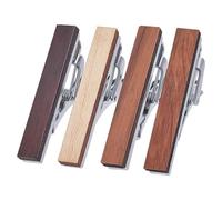 Kueohse 4 clips de corbata para hombre, pasador de corbata natural, moderno, personalizado, para bodas, aniversarios, negocios