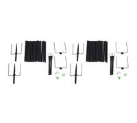 Kueohse 4 Conjunto Postes de Luces de Cadena Postes de Luces de Cadena para Jardín Postes de Luces de Cadena para Exteriores Postes de Luces de Jardín de Alta Resistencia