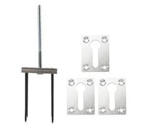 Kueohse 4 Juegos de Sujetadores para Postes de Madera, Herrajes para Instalación de Pasamanos, Ideales para Pisos, Escaleras, Baldosas de Cerámica y Concreto.