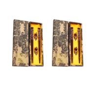Kueohse 4 Pares de Palillos Chinos Reutilizables con Soporte, Regalo Elegante Tradicional,B