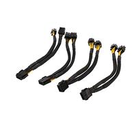 Kueohse 4 Piezas CPU Divisor de 8 Pines ATX CPU 8 Pines Hembra una Doble 8 (4 + 4) Pines Macho EPS 12V para Placa Base Cable Adaptador de Corriente