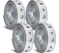 Kueohse 4 Piezas de Correas de Suspensión Galvanizadas, Flejes de Metal con Orificios, Colgador de Tubos para Colgar Soportes de Tuberías, 10 Pies