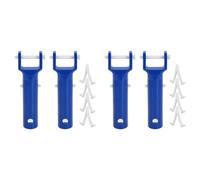 Kueohse 4 Piezas de Manejar de Cabezal de Aspiradora de Piscina con 8 Piezas de Clips en V de Mariposa y Pasadores para Cabezal de Aspiradora de SPA de Piscina