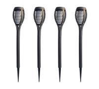 Kueohse 4 Piezas Luces de Antorcha Solar para Decoración de Jardín 12 Luces Solares LED para Exteriores Luces Solares Impermeables Antorcha de Llama Luz Solar