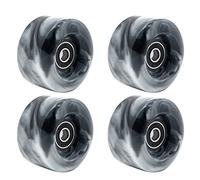 Kueohse 4 ruedas para patines de doble y monopatín, 32 mm x 58 mm, 82 A, color negro