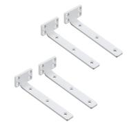 Kueohse 4 Soportes Flotantes para Estantes de 6 Pulgadas, Soportes Industriales Resistentes para Estantes, Soportes en L, Soportes Metálicos Ocultos.
