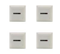 Kueohse 4 Temporizadores HM-1, Contadores Cuadrados Digitales, Escala 0-99999.99, 0.3W, AC220-240V / 50Hz, Contador de Horas, Color