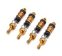 Kueohse 4 unidades de metal amortiguador amortiguador para SCY 16101 16102 16103 1/16 RC Auto Upgrades Parts Accesorios,Amarillo