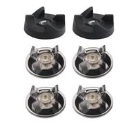 Kueohse 4 zócalos de plástico + 2 engranajes de goma para piezas mezcladoras Magic 250 W
