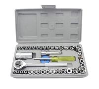 Kueohse 40 Piezas de Herramientas de ReparacióN de AutomóViles, Herramientas Montadas en AutomóViles, Herramientas de ReparacióN, Llave Combinada de Dado de Emergencia