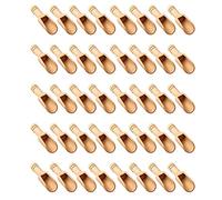 Kueohse 40 Piezas Mini Cuchara de Madera, Mini Cuchara de Sal de BañO, Cuchara de Caramelo de Madera, Cuchara de Detergente en Polvo Juego de Cuchara Cuchara de
